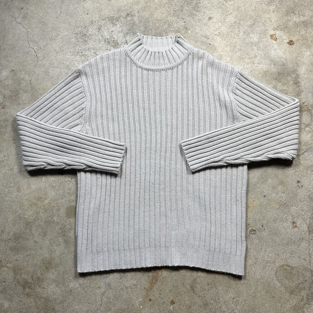 Vintage Y2K Beige Point Zero Surf Skater Knit Sweater Size L